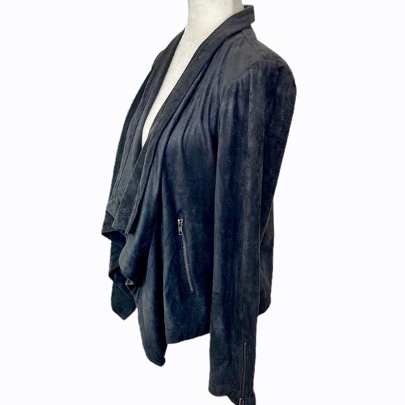Faux suede waterfall cardigan/jacket, ladies small gray by Cupcakes & Cashmere - Picture 6 of 10